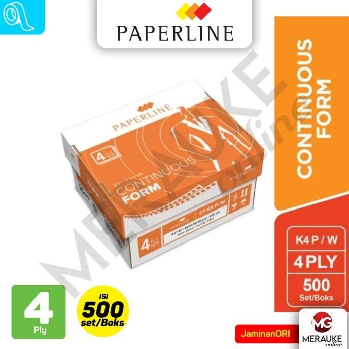 

Continuous Form Paperline 4 Ply K4 P/W (500 set per Box)