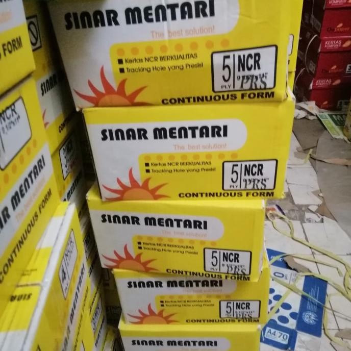 

BEBAS ONGKIR - kertas ncr continuous form 9.5 x 11, 5 ply PRS sinar mentari