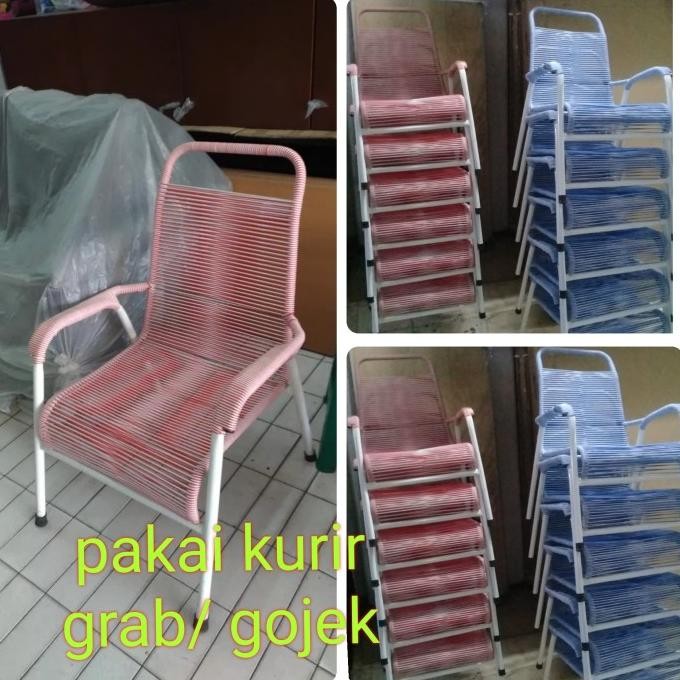kursi besi tali plastik yy/ kursi santai