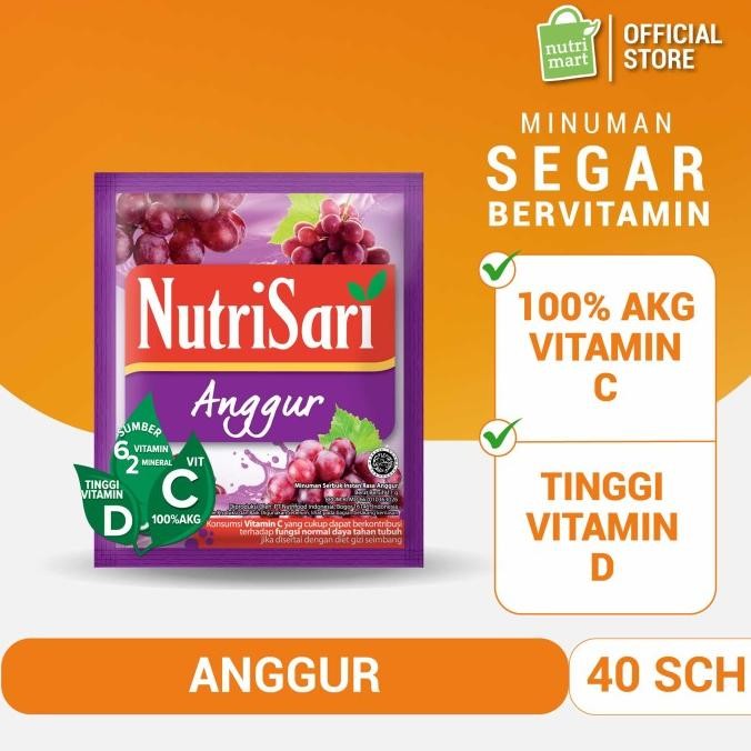 

MURAH NutriSari Anggur (40 Sch) - Minuman Buah Vitamin C Vitamin D