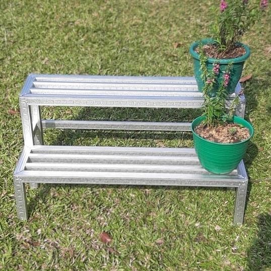 Rak Tanaman Susun 2 - Baja Ringan Panjang 80 cm - Grab/Gojek Instant