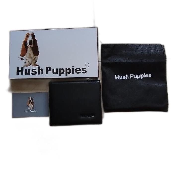 Terlaris Dompet Pria Kulit Hush Puppies Hitam Original Free Box & Dustbag  SALE