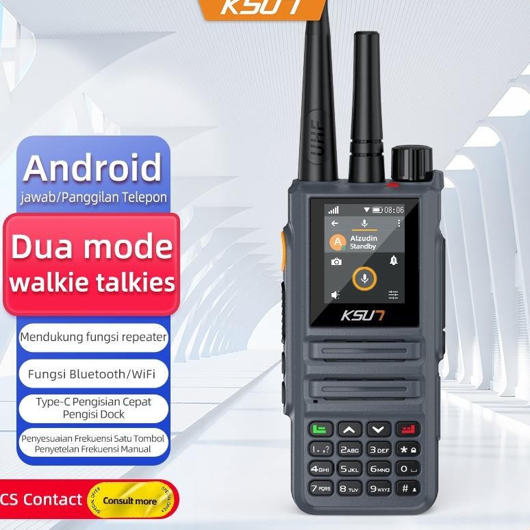 Marin Ksun Zl8668 4G Kompatibel Dengan Poc Zello App Poc+Analog Dual Mode Ht Radio Analog Jarak Panj