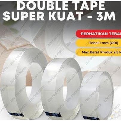 

TERMURAH - Nano Magic Double Tape Bening Tahan Air 30mm x 3m Acrylic Washable