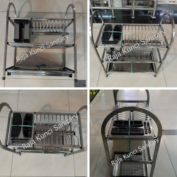 Rak Piring Knockers WDJ 750 Stainless SUS 304/Rak Piring Kombinasi
