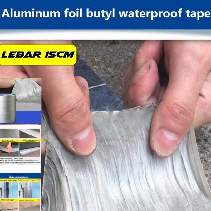 

TERBARU - Lakban ANTI BOCOR / lakban Aluminum Foil tape Waterproof 5m x 15cm