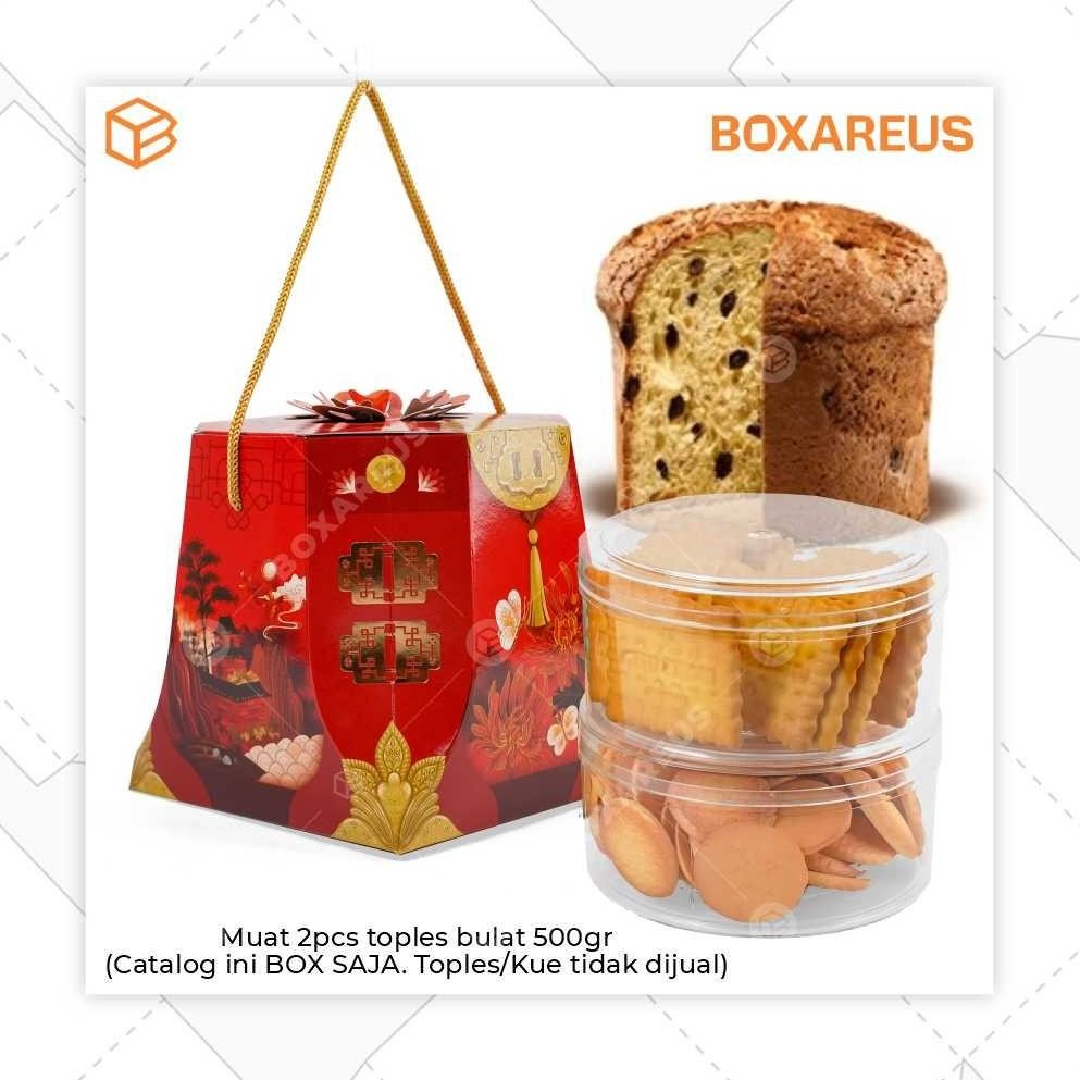 Dus Toples Kue Kering Imlek Gift Box Hampers Packaging | Tb Bell Cny