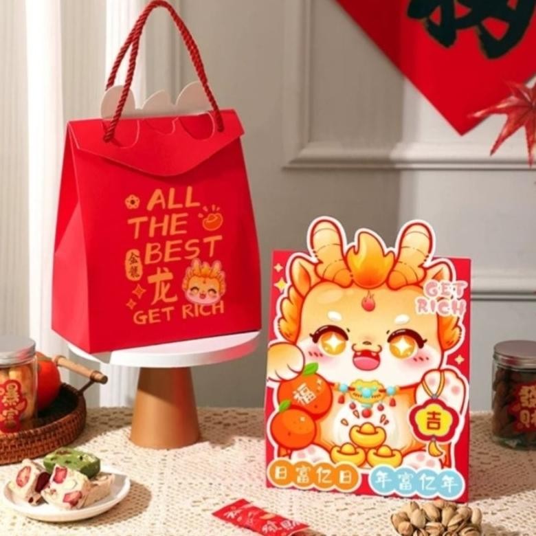 Premium Box Imlek Exclusive Box Imlek 2 Jar 600Ml Box Imlek 2 Jar 400Ml Box Imlek Kue Keranjang Box 