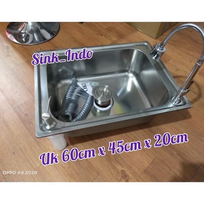 bak cuci piring stainless 1 lubang Kitchen Sink westafel cuci piring