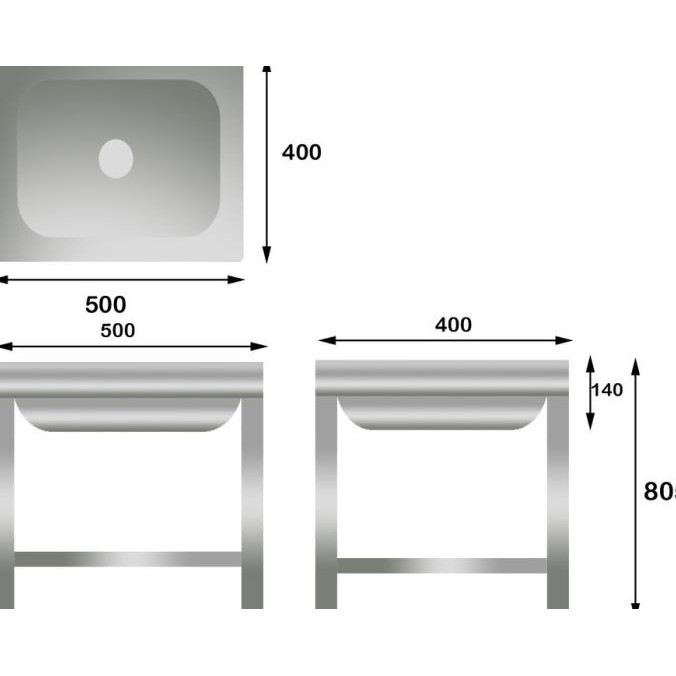 MEJA WASBAK CUCI STAINLESS STEEL MR DAPUR TYPE MW 50