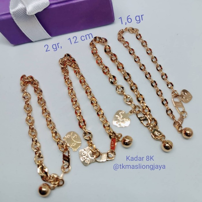 Gelang Anak Emas Kadar 375 8K