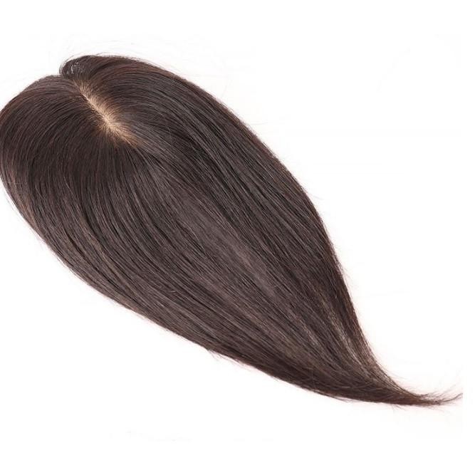 Topper Human Hair Mono Base Women Human Hair Clip In Toupee