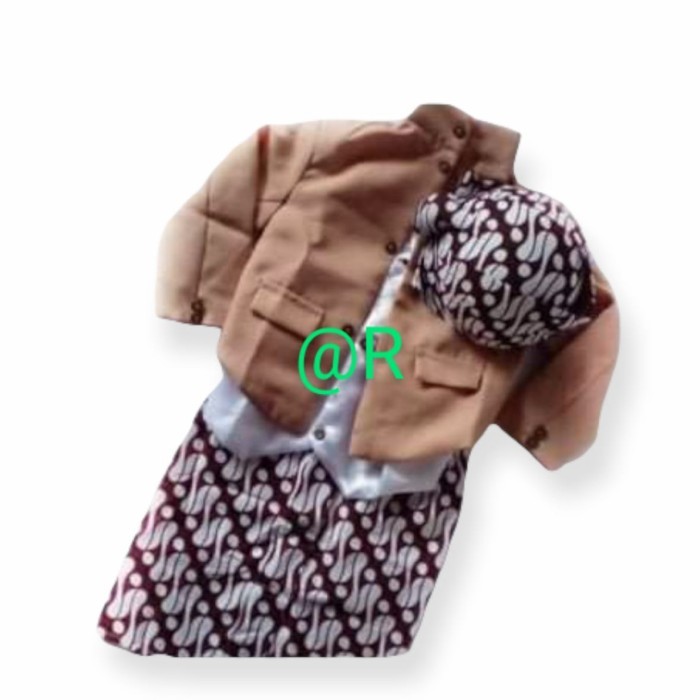Setelan baju adat anak laki-laki usia 0-8 Th/setelan beskap anak