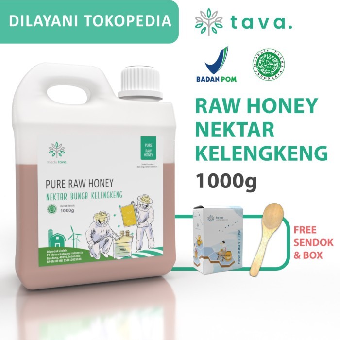

DISKON Madu Murni Tava Nektar Kelengkeng 1kg 100% Pure Raw Honey Asli Alami