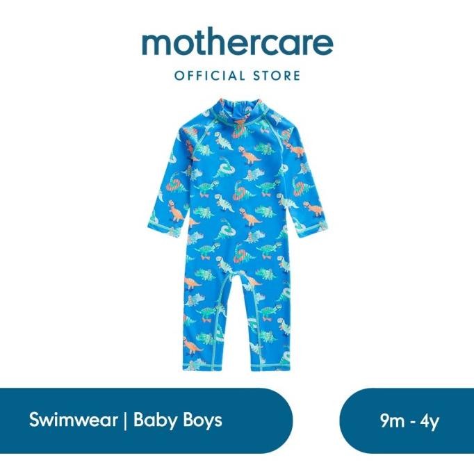 Mothercare Dinosaur Sunsafe Suit UPF50+ - Baju Renang Bayi Laki (Biru)