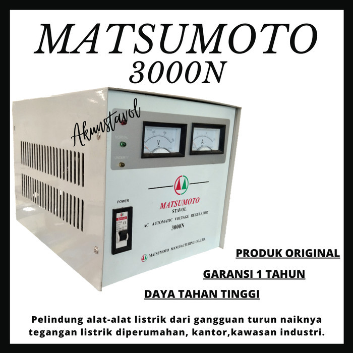 Grosir Stavolt Matsumoto 3000N - Stabilizer Listrik 3000Watt
