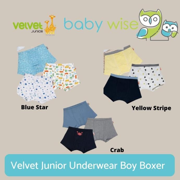 VELVET JUNIOR UNDERWEAR / CD BOXER VELVET TERBARU / CD ANAK VELVET