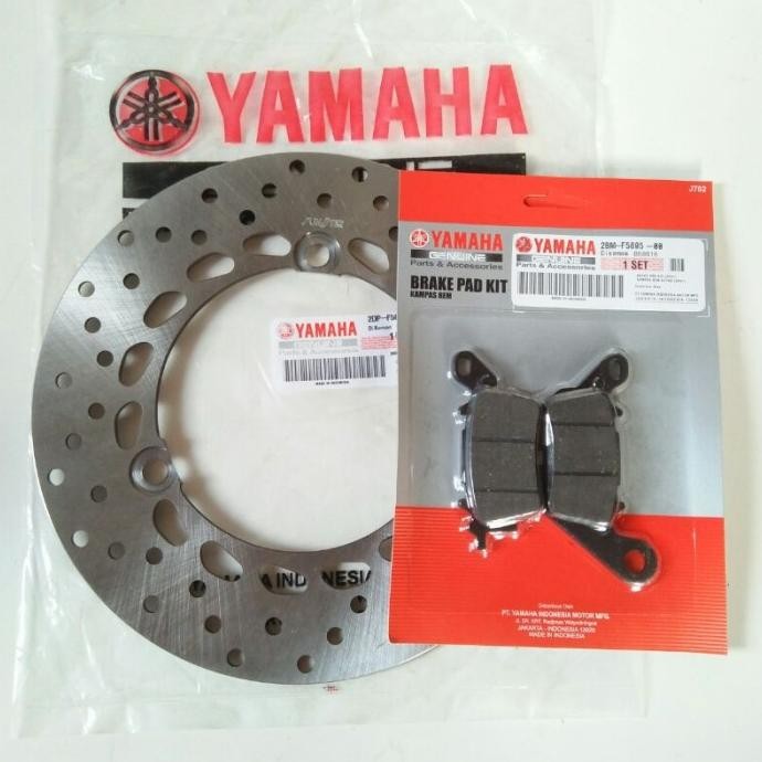 Piringan Cakram Belakang + Kampas Rem Yamaha Nmax Abs Non Abs Ori Ygp Original Dan Terpercaya