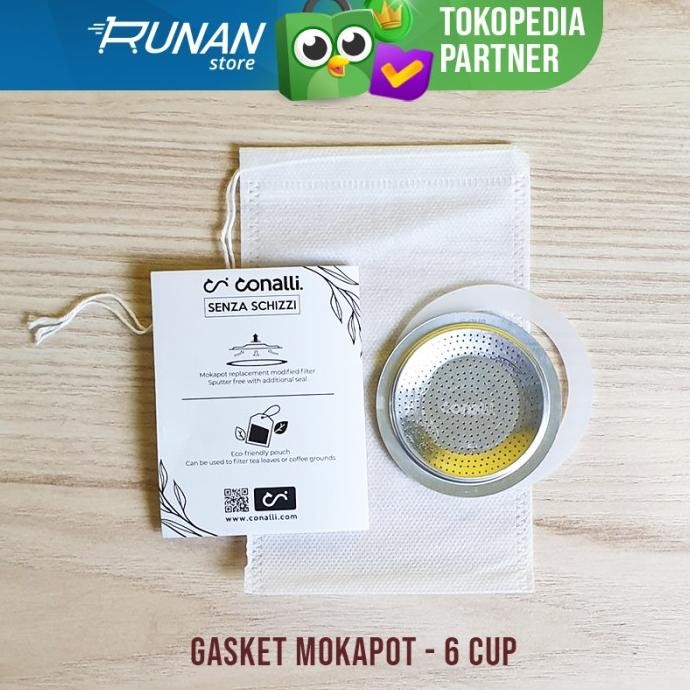 Mokapot Seal Filter 6 Cup Gasket Moka Pot Sparepart Conalli Seal Karet TERMURAH