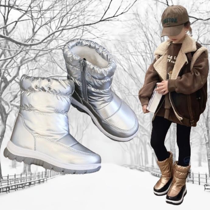 Sepatu winter anak boots musim dingin salju waterproof bulu anak laki perempuan