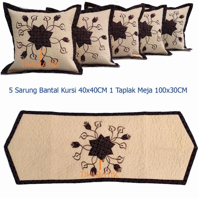 Set Sarung Bantal Kursi Sofa Batik Bordir Murah / Sarung Bantal Kursi