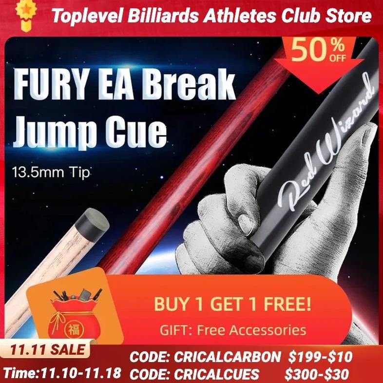 fury ea billiard break jump cue stick 13.5mm tip maple ashwood punch jump cue stick professional bre
