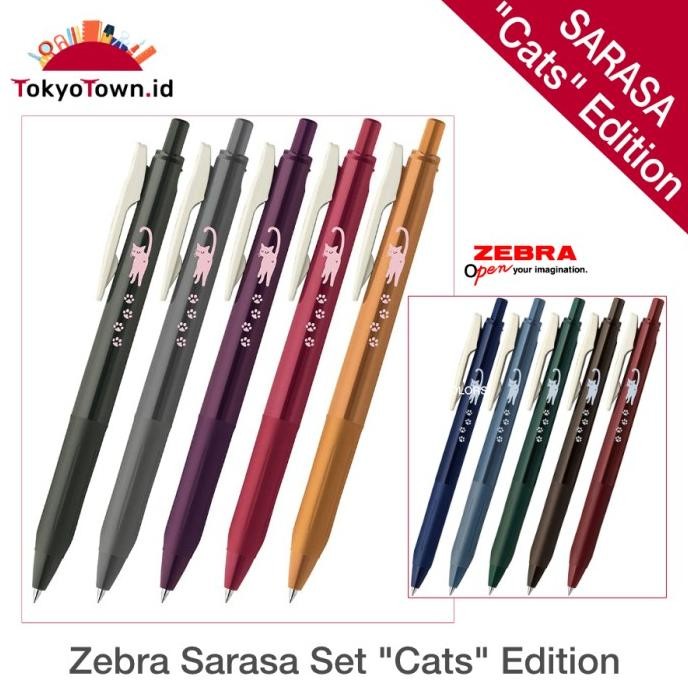 

TERLARIS - Zebra Sarasa Cats, 5 Vintage Colors Special Edition