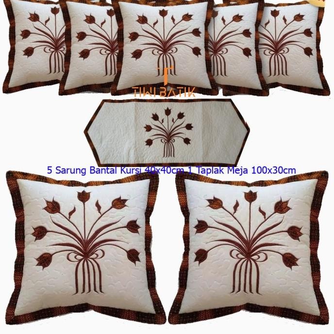 Set Sarung Bantal Sofa Batik Murah / Sarung Bantal Kursi Tamu