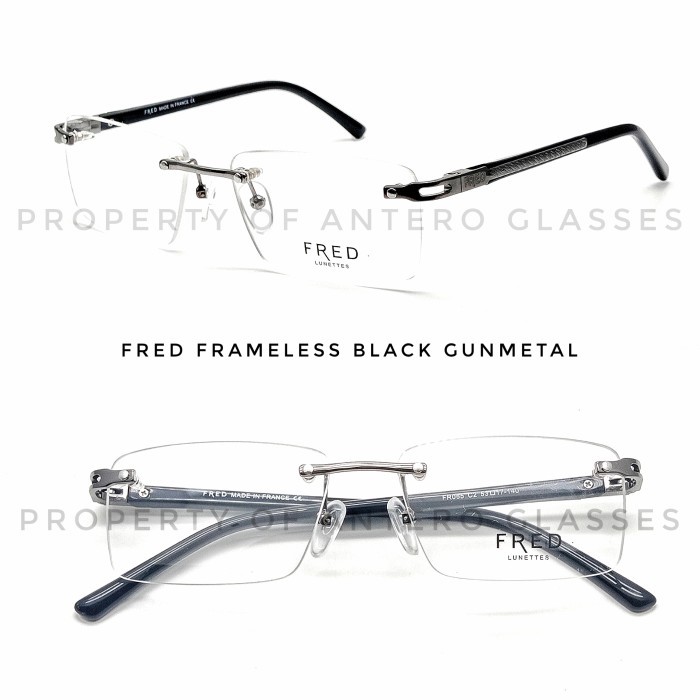 Frame Kacamata Elegan Fred Frameless Grade Original