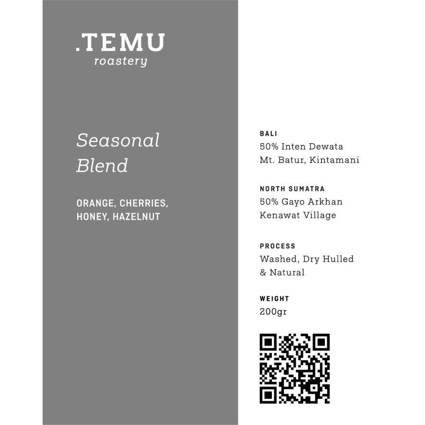 

Temu Seasonal Blend 1 Kg (Biji Kopi Arabika)