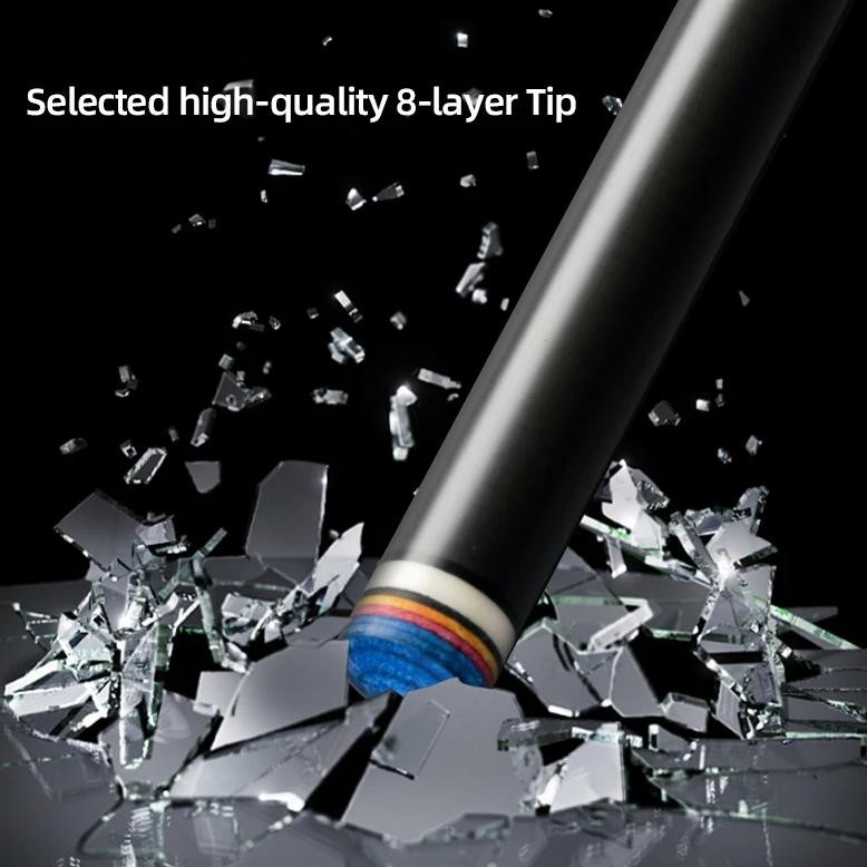 konllen carbon fiber billiard pool cue stick shaft multiple joints navigator 12.4mm tip black techno