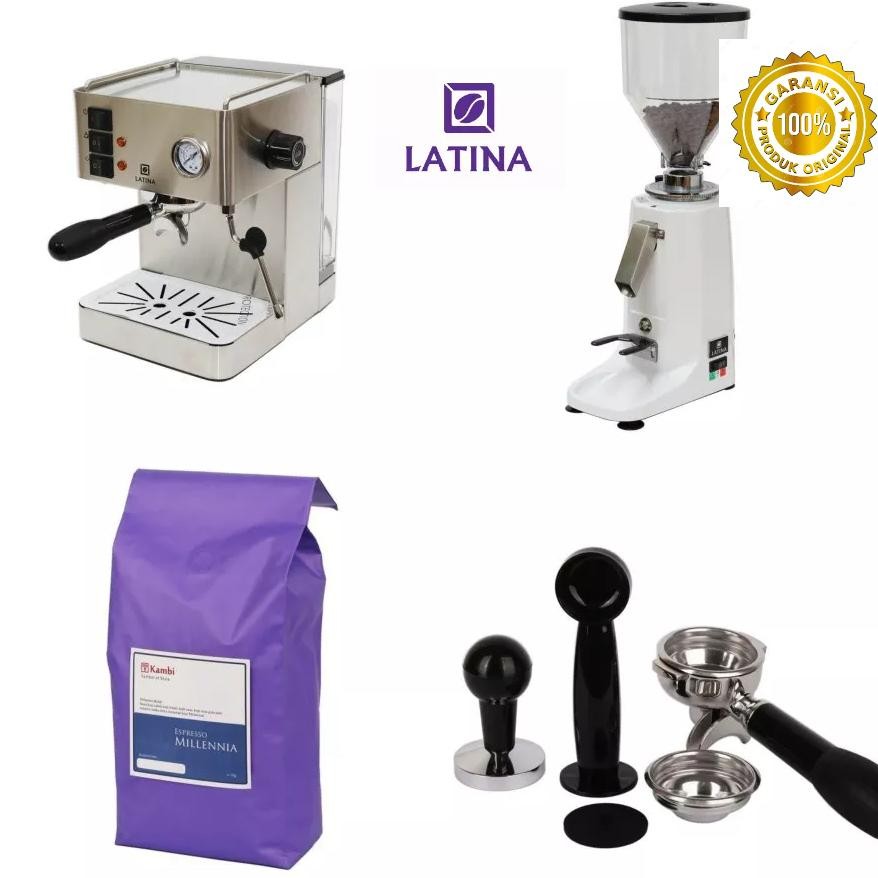 Jakala Paket Bisnis Cafe Espresso Mesin Latina Primo Ms + Coffee Grinder Latina Dx60-M