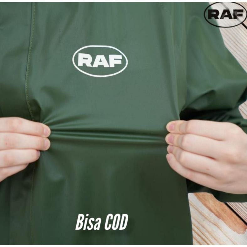 (PROMO HUJAN) JAS HUJAN RAF,RAINCOAT,JAS HUJAN TERBAIKPRIA WANITA DEWASA warna hijau army