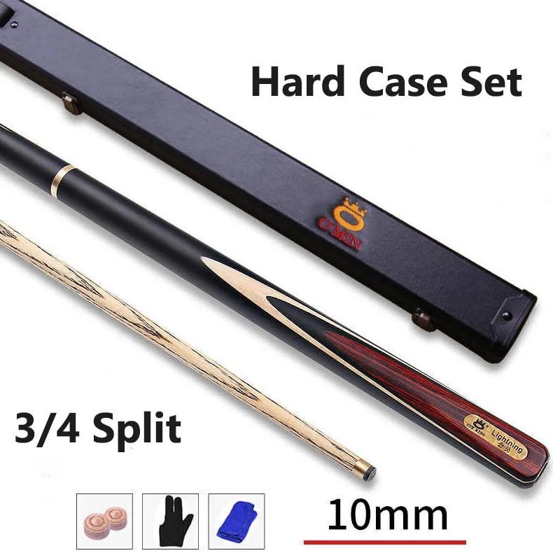 new arrival omin snooker cue stick cobras 9.5mm/10mm/11.5mm tip size ash shaft ebony wood handle wit