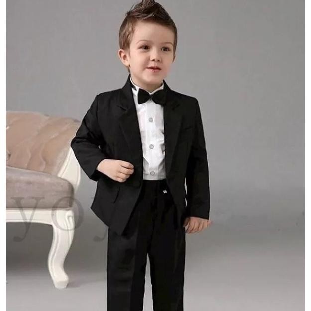 Pan Setelan Jas Tuxedo Anak Laki 2-3 Tahun B Jas + Kemeja + Celana Pesta Anak Lelaki Laki Laki Cowok