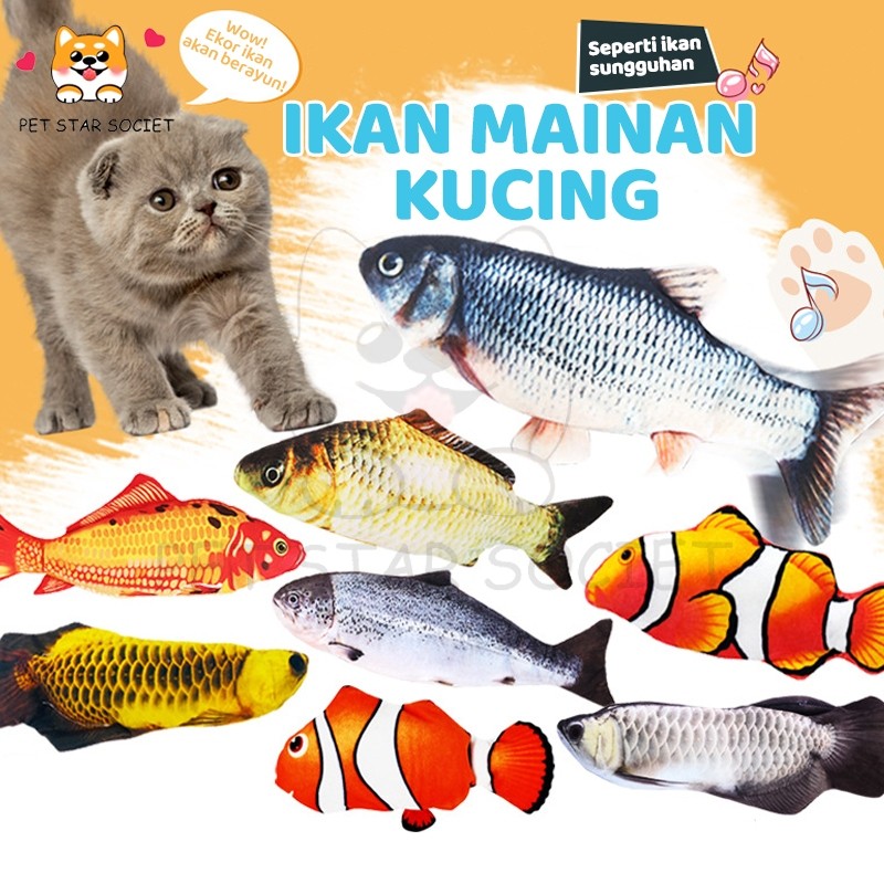 MAINAN IKAN KUCING GOYANG-GOYANG UGET UGET LUCU UNIK GOYANG2 ARWANA MAS NEMO