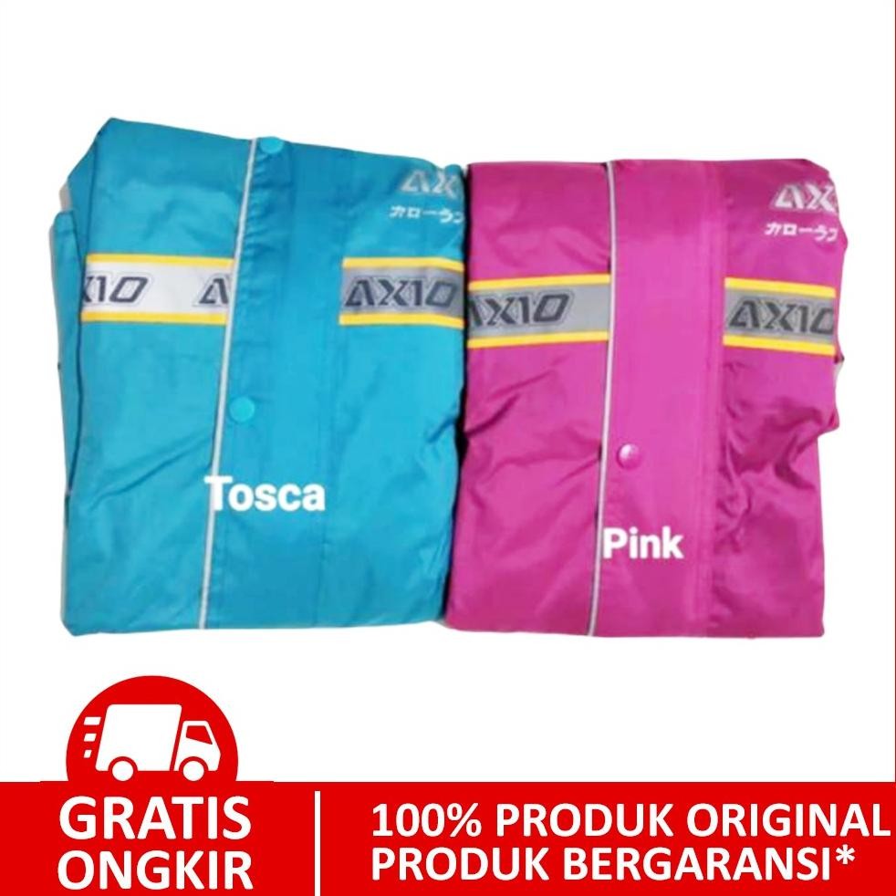 (PROMO HUJAN) Jas Hujan Axio Europe 100% ORIGINAL khusus PINK TOSCA UNGU BIRU OREN ORANGE HIJAU IJO 