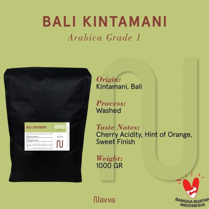 

Biji Kopi / Coffee Beans Premium 100% Arabica Bali Kintamani 1 Kg