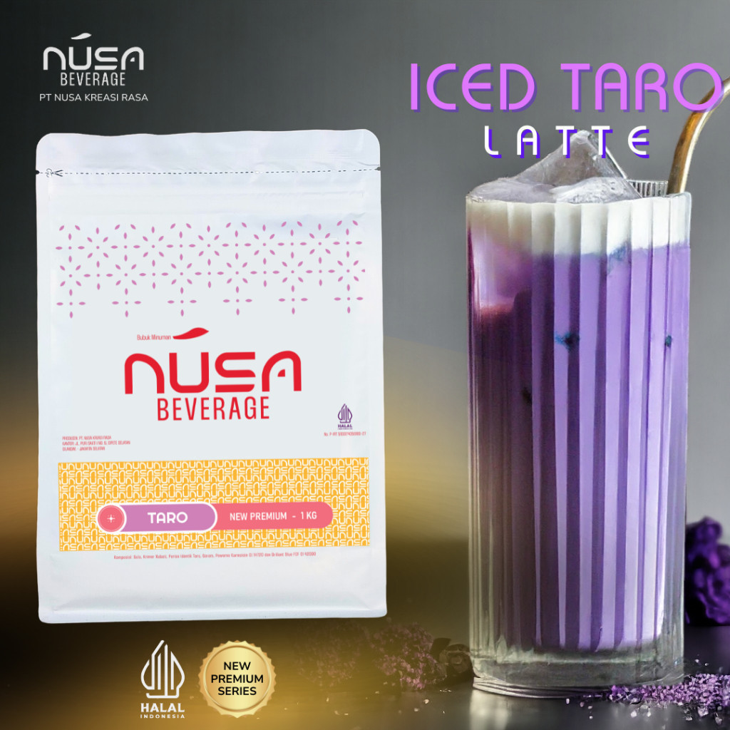 

NUSA BEVERAGE Taro Premix Powder 1Kg Untuk Bisnis Franchise & Bazar & Cloud Kitchen