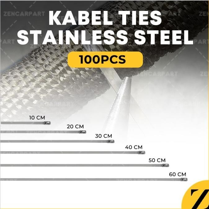 

NEW Kabel Tis Cable Ties Stainless 4.6 x 10 20 30 40 50 60 cm ANTI KARAT