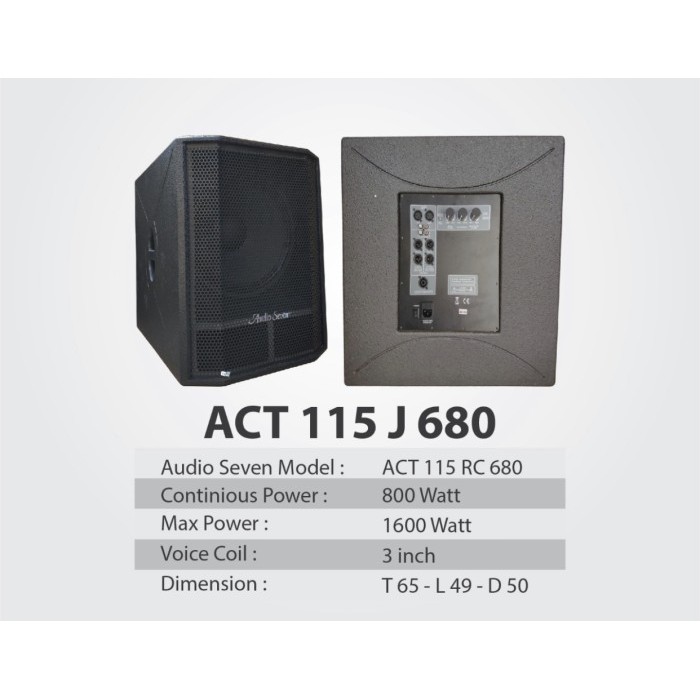 Subwoofer Aktif 15inch Audio seven original (1pcs)