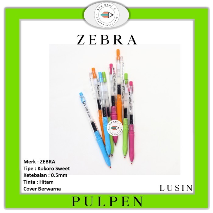 

Ready Pulpen Zebra Kokoro Sweet Uk. 0.5 [Perlusin]