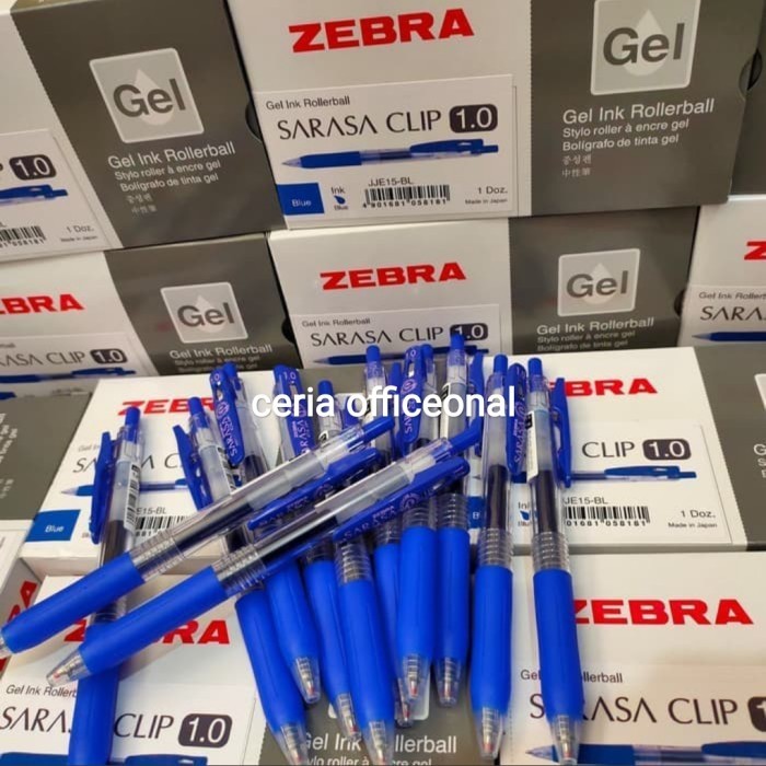 

Ready pulpen sarasa zebra clip gel 1.0 biru 1 pack