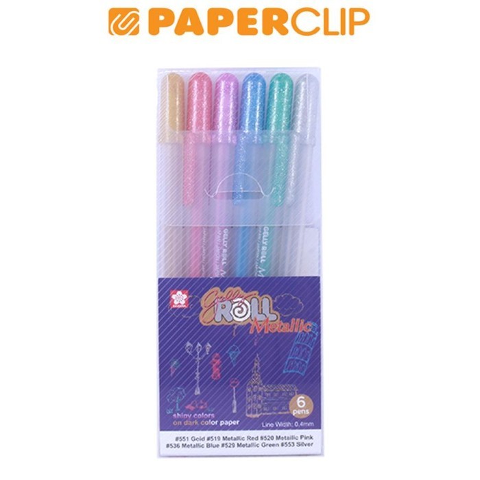 

Ready BALLPOINT SAKURA XPGBM-6 ISI 6 GELLY METALLIC