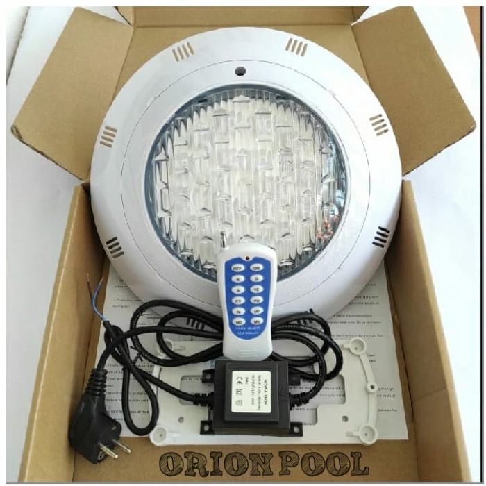 LAMPU KOLAM RENANG LED RGB 18 W REMOTE TRAFO