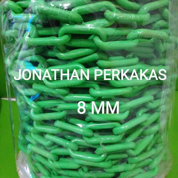 Ready rantai plastik 8mm/roll rantai pvc 8mm/roll rantai pembatas 8mm