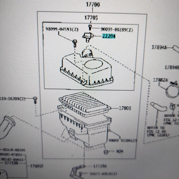 TERBARU - air mas sensor Harrier Alphard Camry 2.4 22204-21010