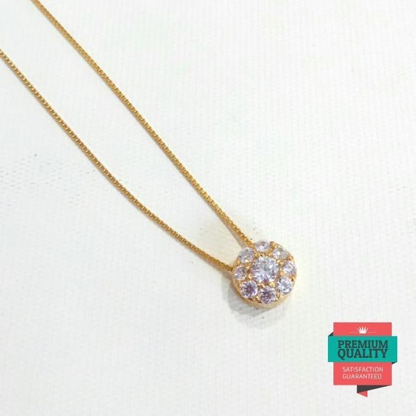 Terlaris Kalung model diamond emas asli kadar 875 Keren