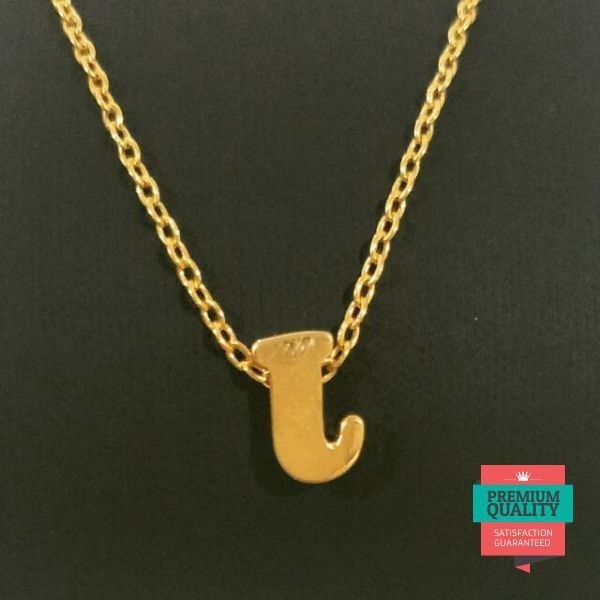 Murah Kalung nagita emas asli kadar 875 huruf i hadiah ultah hadiah mewah kado Elegan