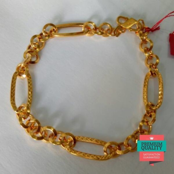 Promo Gelang emas asli kadar 875 model mocca oval bulat Keren